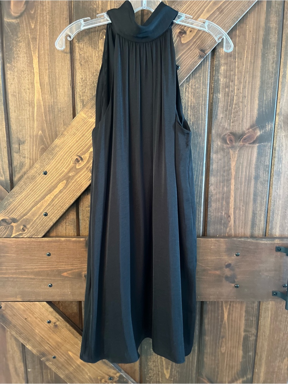 Sleeveless Black High-Neck Women's Dress small - ties multiple ways